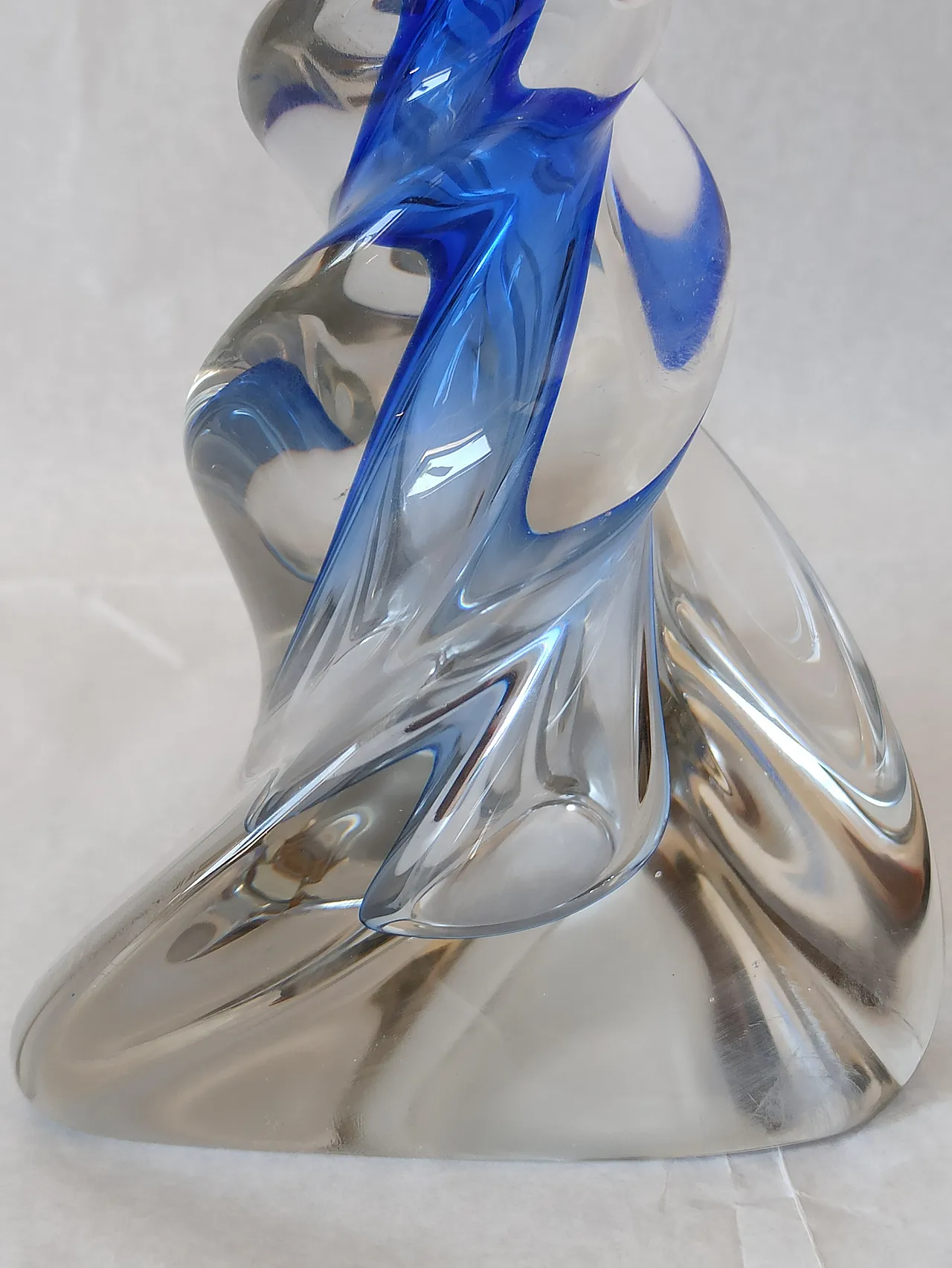 Lampada in vetro di Murano blu, anni '50 3