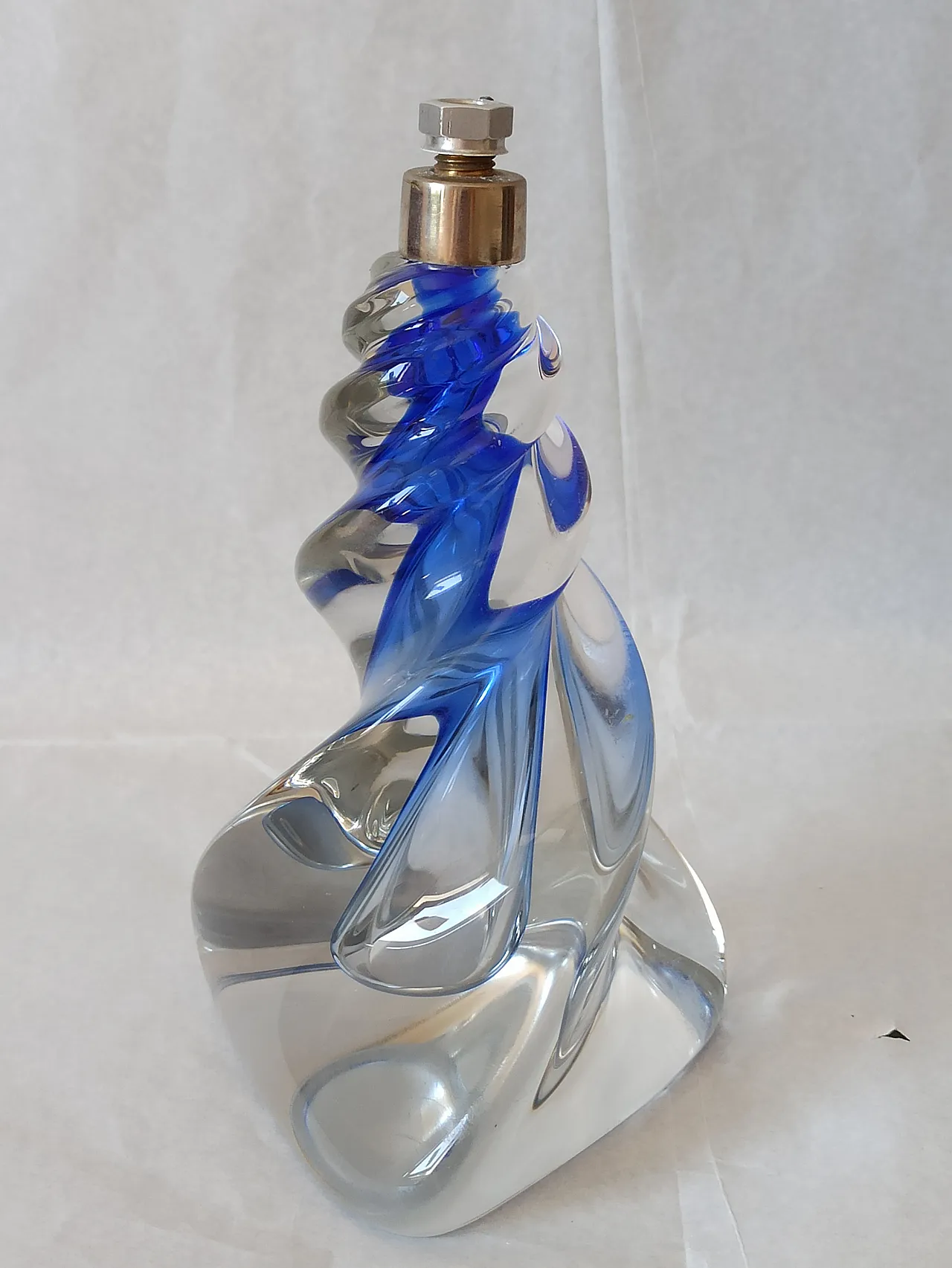 Lampada in vetro di Murano blu, anni '50 7