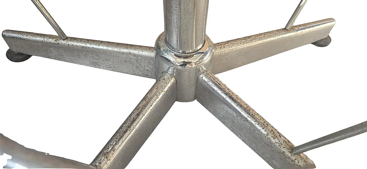 Industrial technical stool in wood and metal, 1970s 12