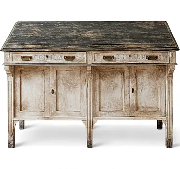 Scrittoio di recupero in legno con cassetti, '800