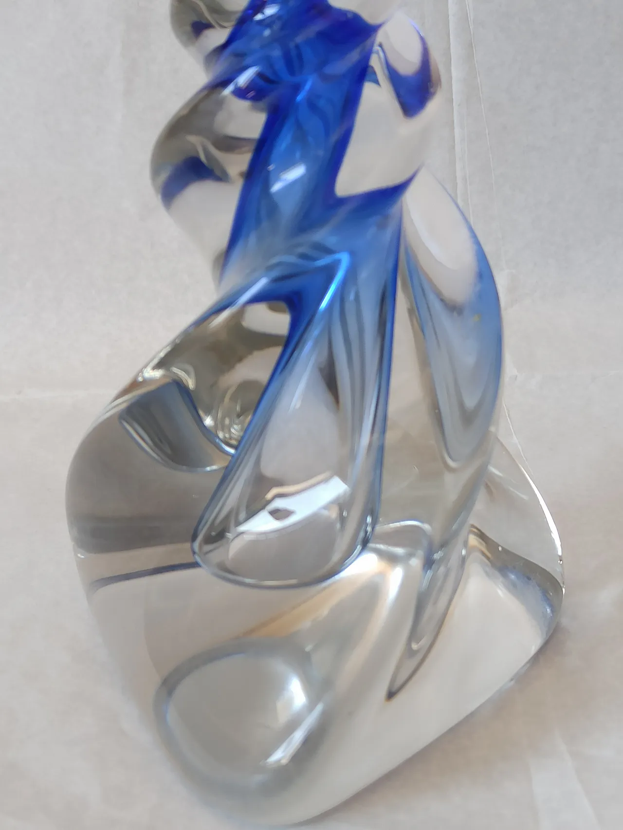 Lampada in vetro di Murano blu, anni '50 8