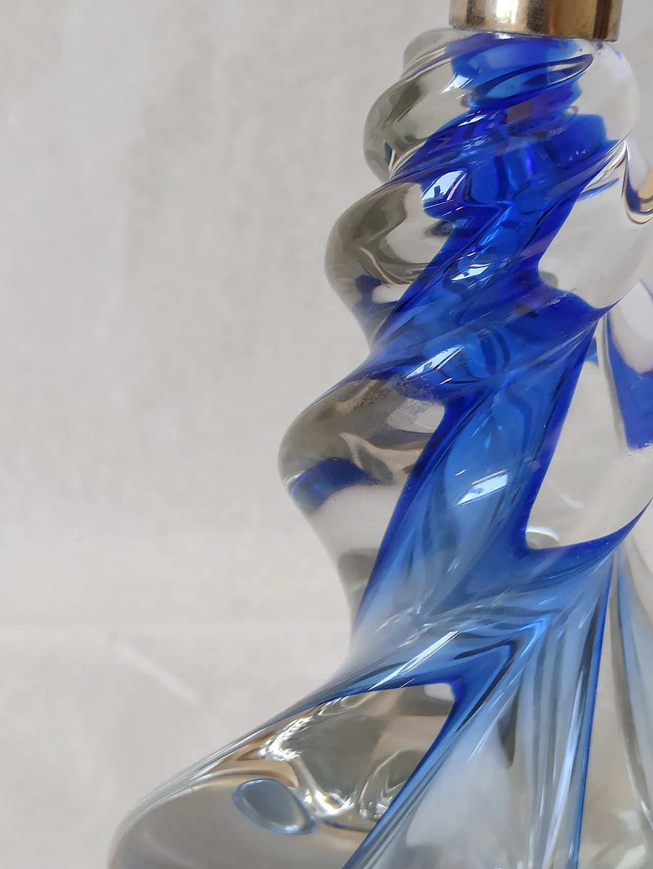 Lampada in vetro di Murano blu, anni '50 10