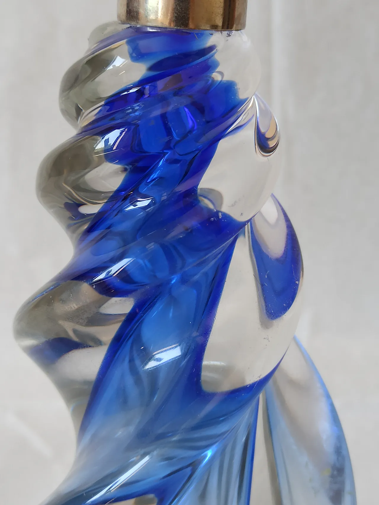 Lampada in vetro di Murano blu, anni '50 11