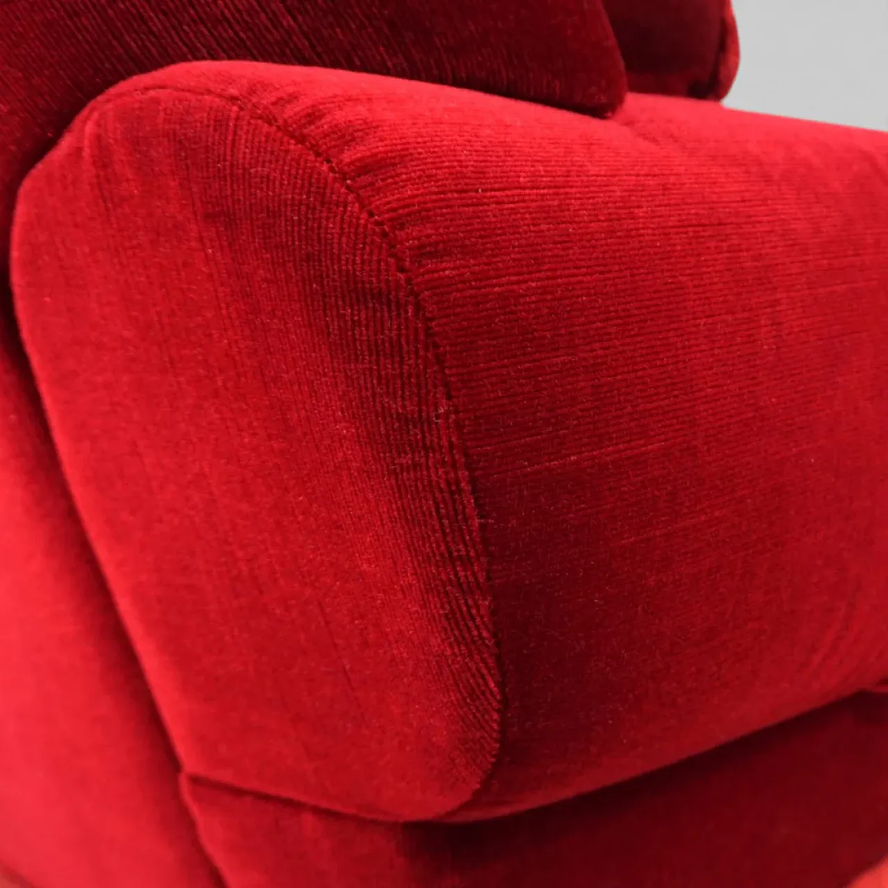 Hollywood Regency red lounge chair in Art Deco style, 1940s 5