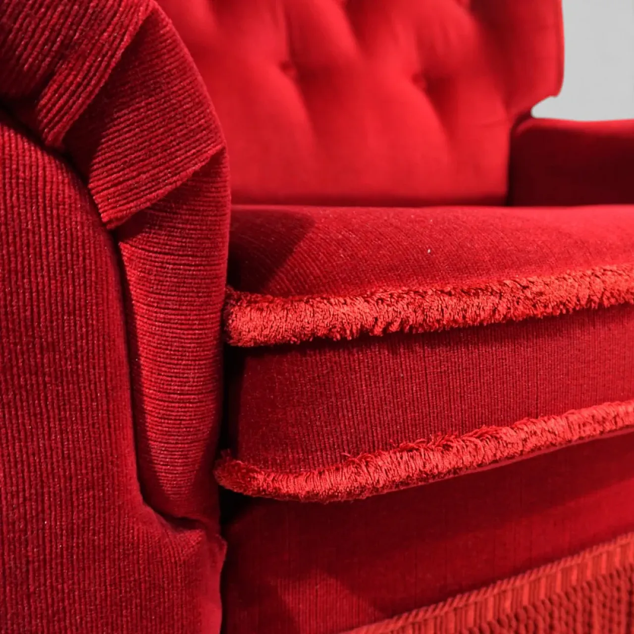 Hollywood Regency red lounge chair in Art Deco style, 1940s 9