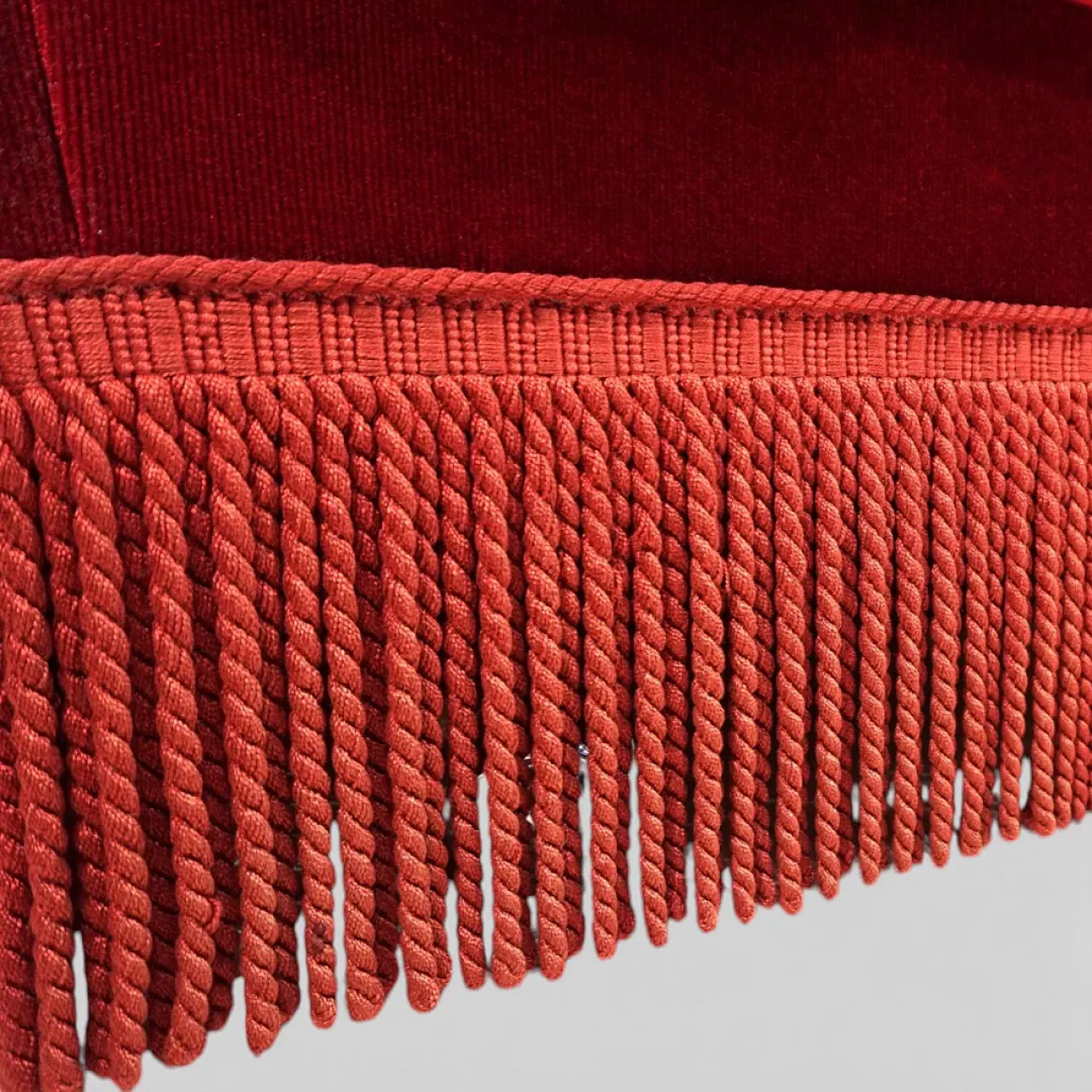 Hollywood Regency red lounge chair in Art Deco style, 1940s 12