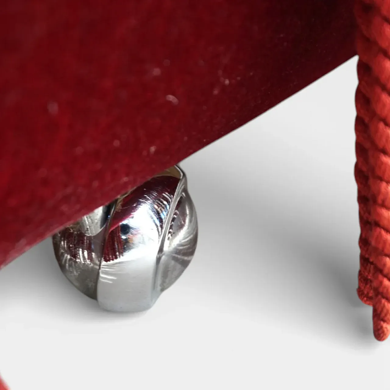 Hollywood Regency red lounge chair in Art Deco style, 1940s 15