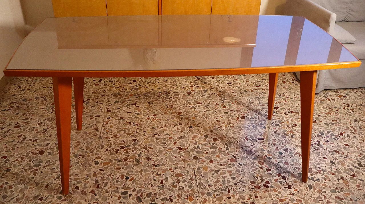 Mid-Century Modern table with 6 chairs by Vittorio Dassi, 1950s 5