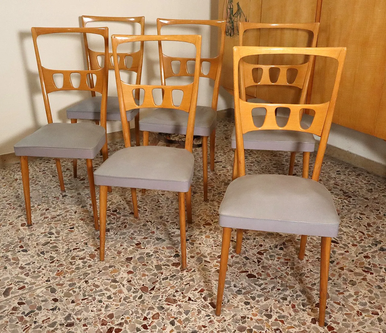 Mid-Century Modern table with 6 chairs by Vittorio Dassi, 1950s 20