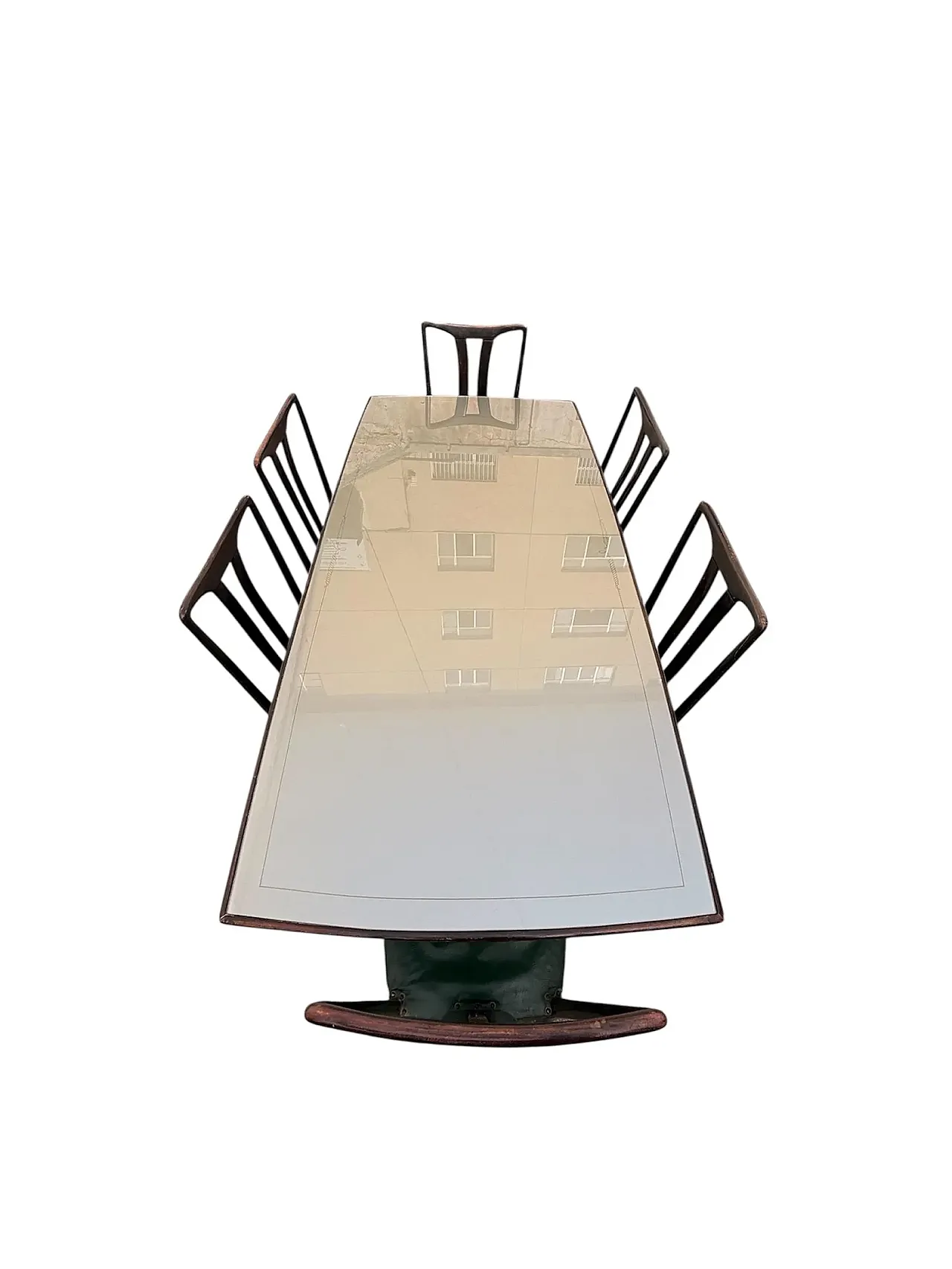 Dining table with 6 chairs, 1950s 5