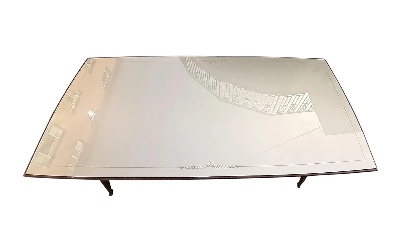 Dining table with 6 chairs, 1950s 6