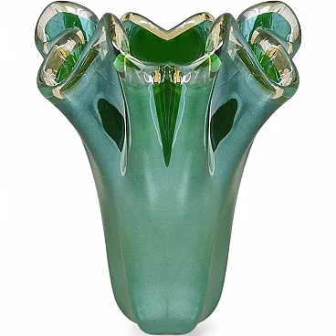 Fazzoletto Murano glass vase by Dogi, 1970s