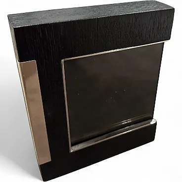 Sterling silver and ebonized wood picture frame by Silvan, 1980s