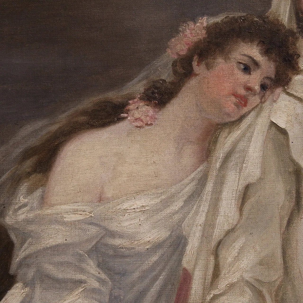 Neoclassical painting allegory of faith, hope, 19th century 12