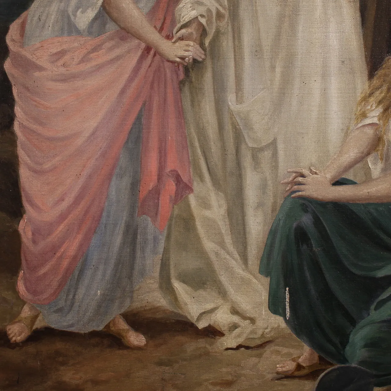 Neoclassical painting allegory of faith, hope, 19th century 14