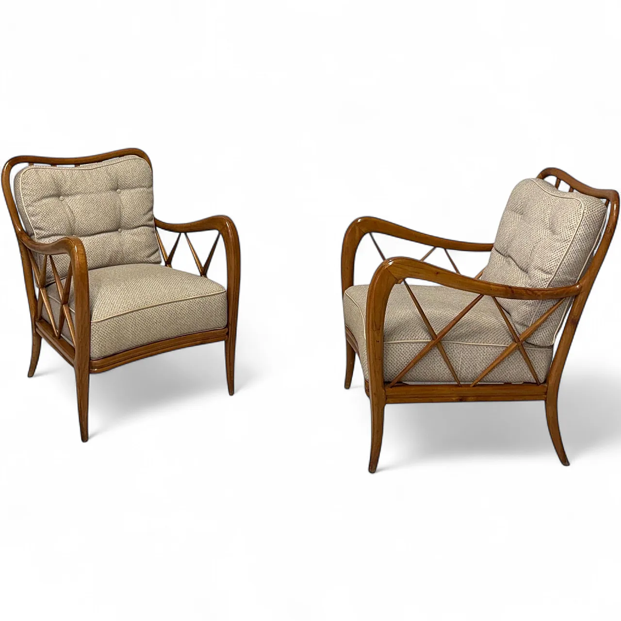 Coppia di poltrone attribuite a Paolo Buffa, anni '50 17