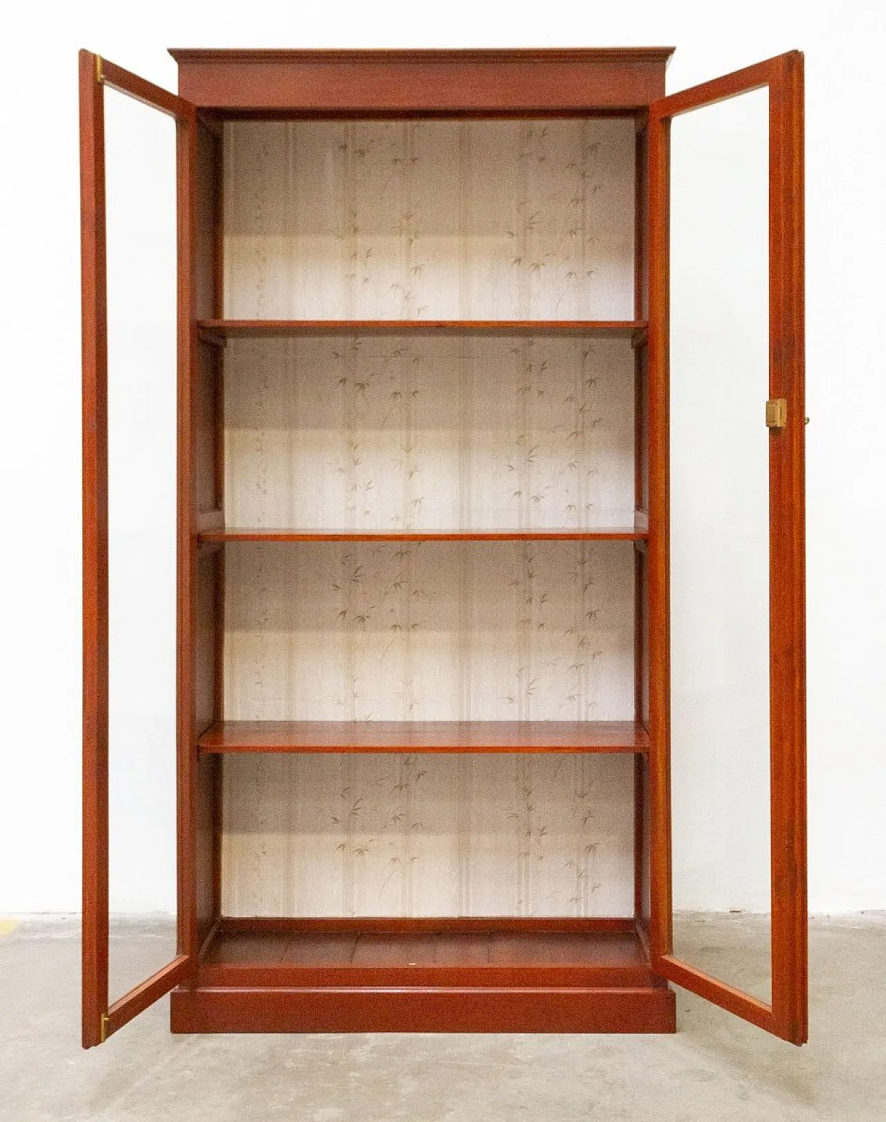Handcrafted display cabinet in cherry wood, 1980s 3