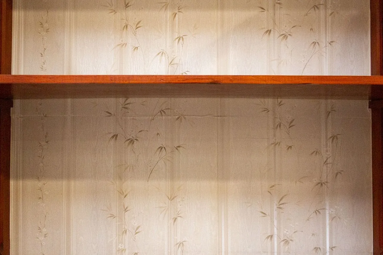 Handcrafted display cabinet in cherry wood, 1980s 11