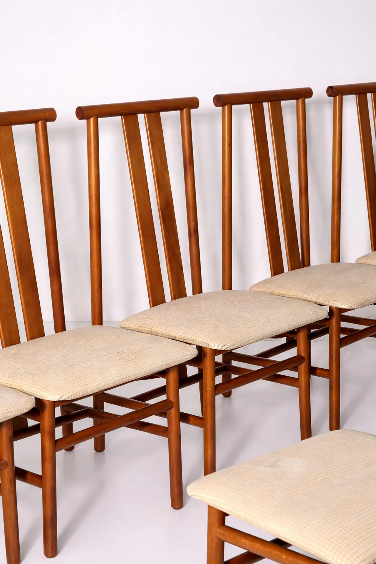 8 Zea Dining Chairs by Annig Sarian for T70, 1980s 5