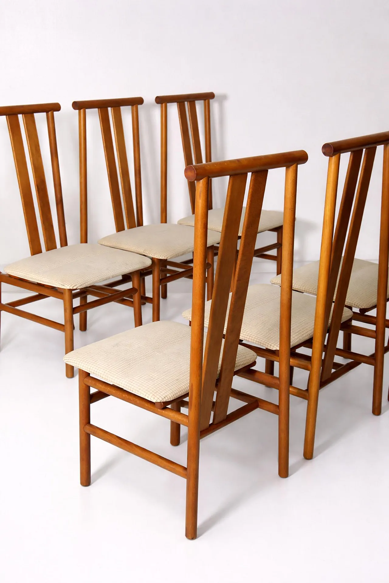 8 Zea Dining Chairs by Annig Sarian for T70, 1980s 8