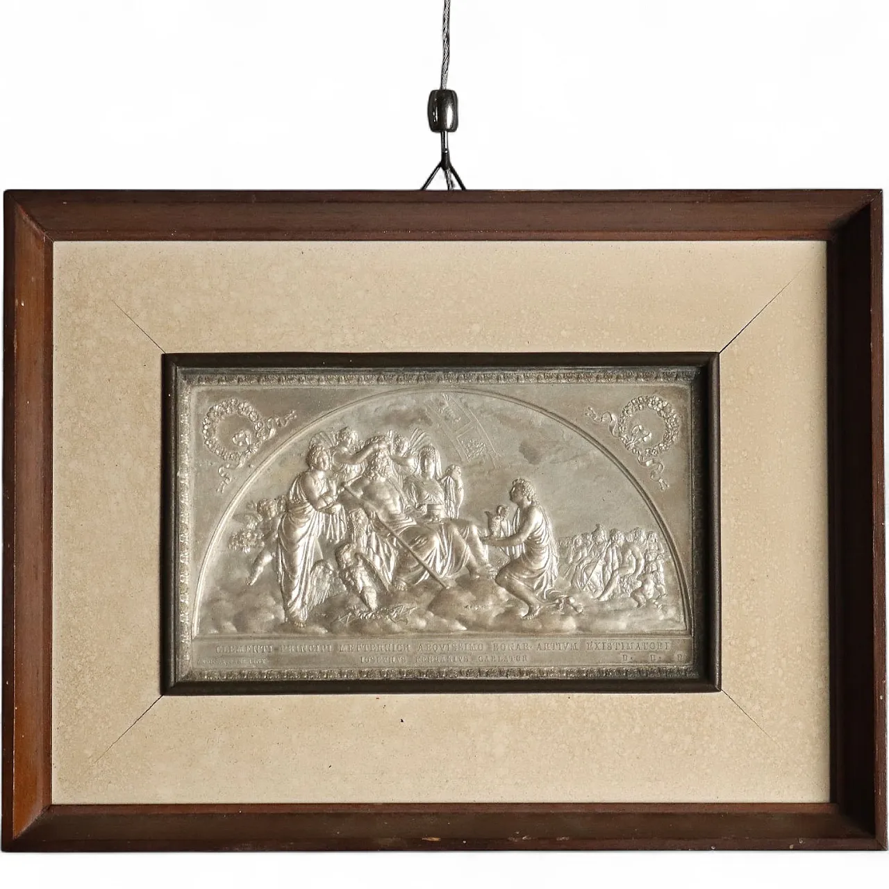 Bassorilievo su placca metallica, '800 11