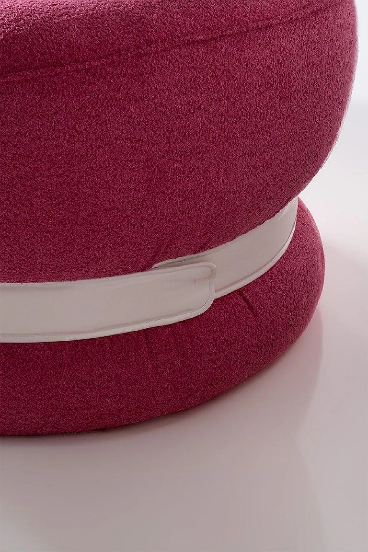 Pair of armchairs Premiere by Adriano Piazzesi in pink bouclé, 1970s 12