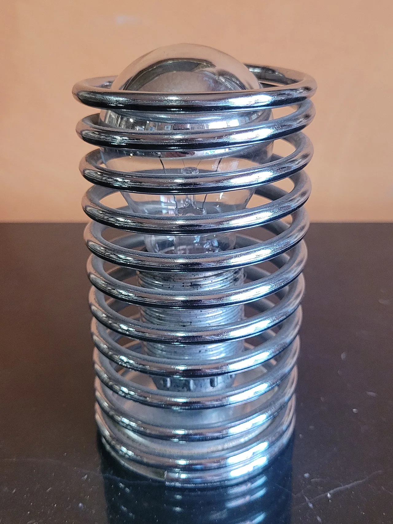 Lampada da tavolo in metallo cromato Massive, Belgio, anni '90 2