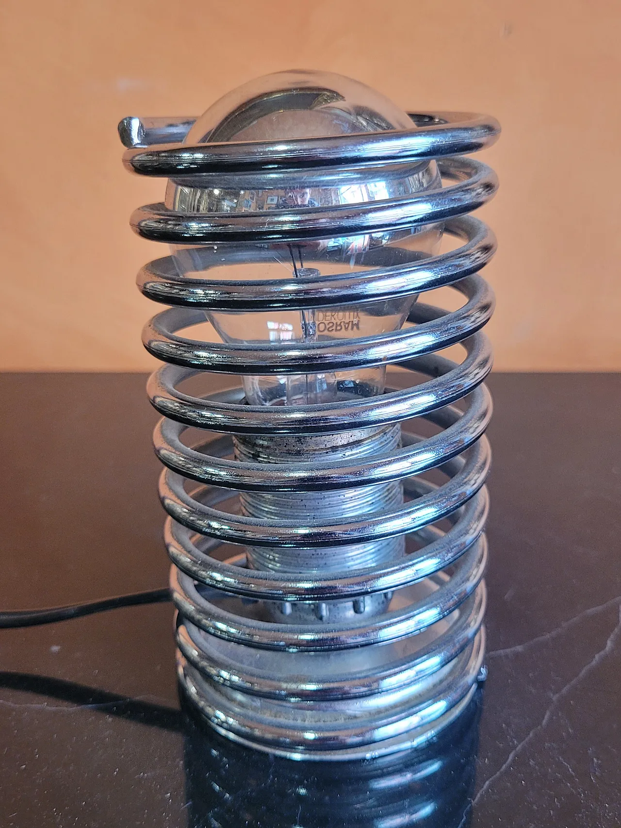 Lampada da tavolo in metallo cromato Massive, Belgio, anni '90 3