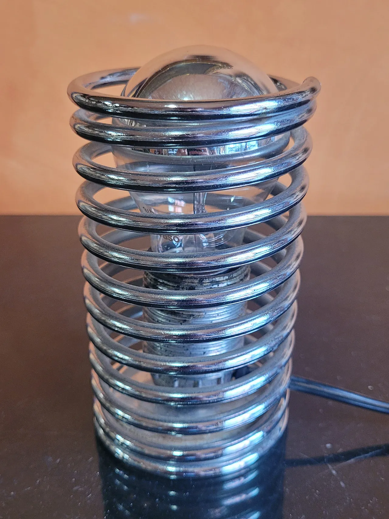 Lampada da tavolo in metallo cromato Massive, Belgio, anni '90 5