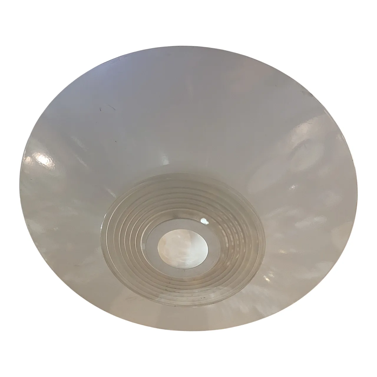 Lampada da soffitto Moni in metallo verniciato e vetro, anni '80 1