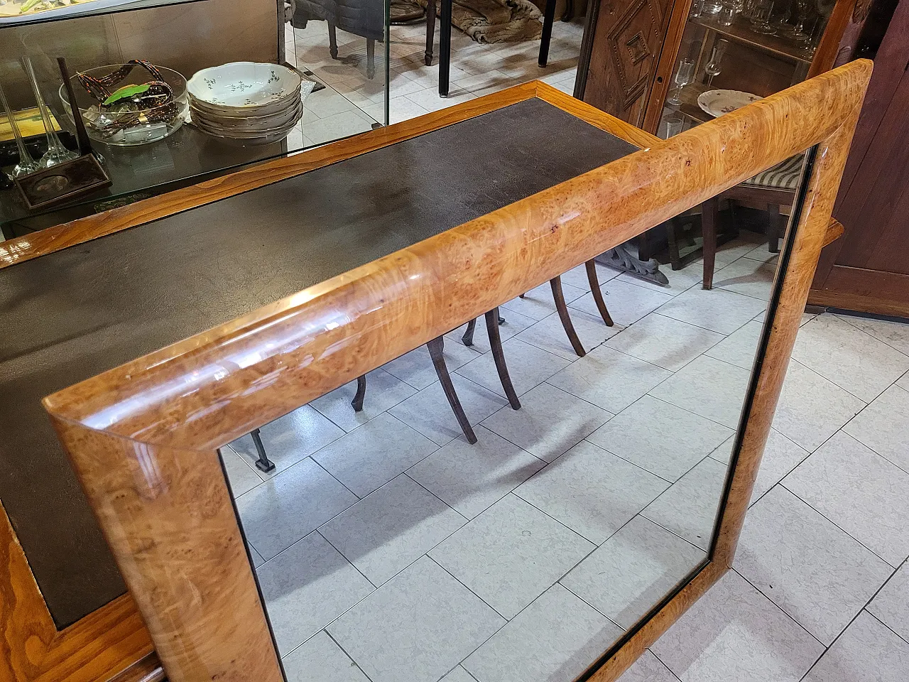 Specchiera in radica di tuia Veca, Italia, degli anni '60 6