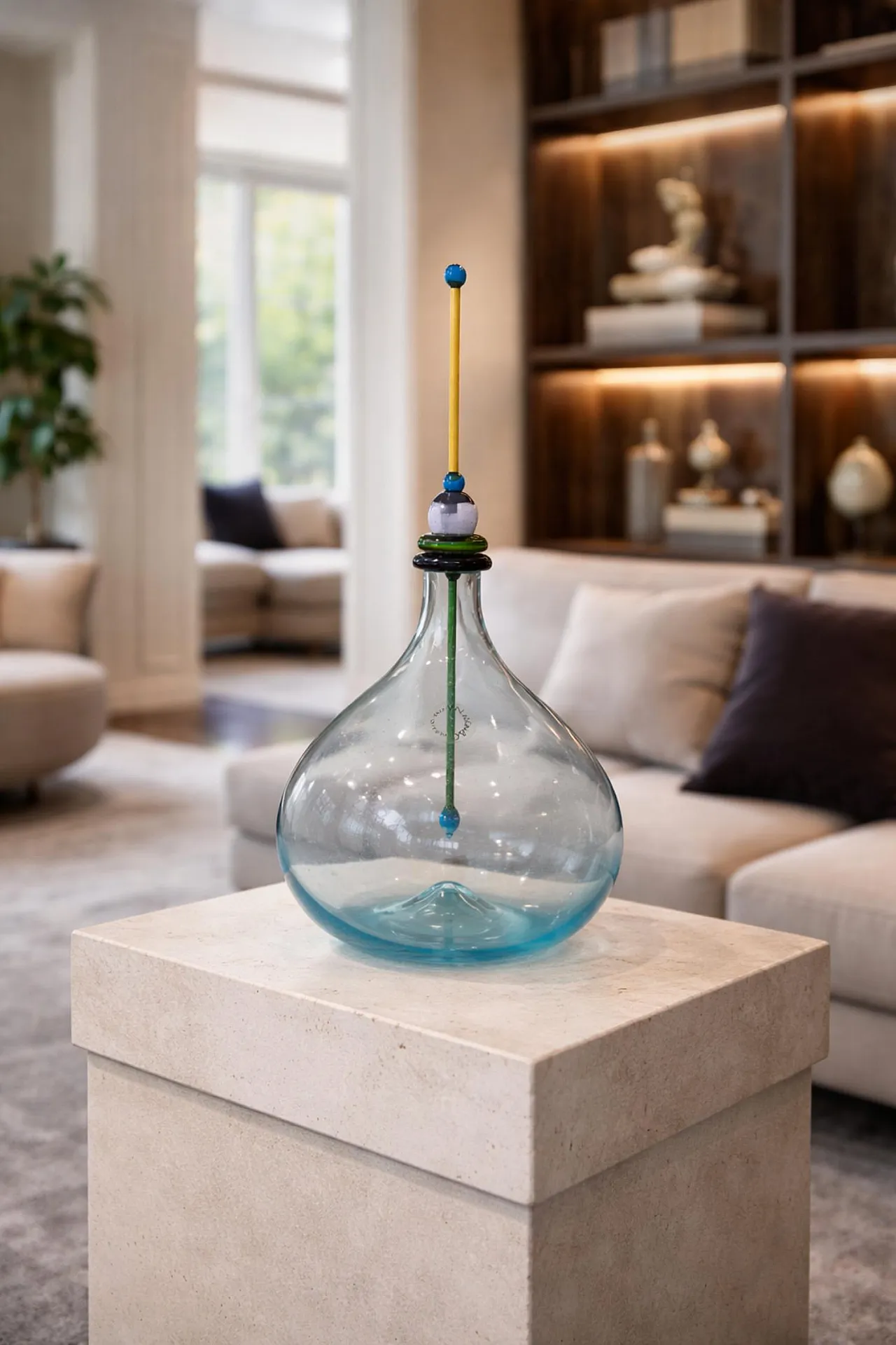 Artistic bottle with Murano glass by Carlo Nason, late 20th century 2