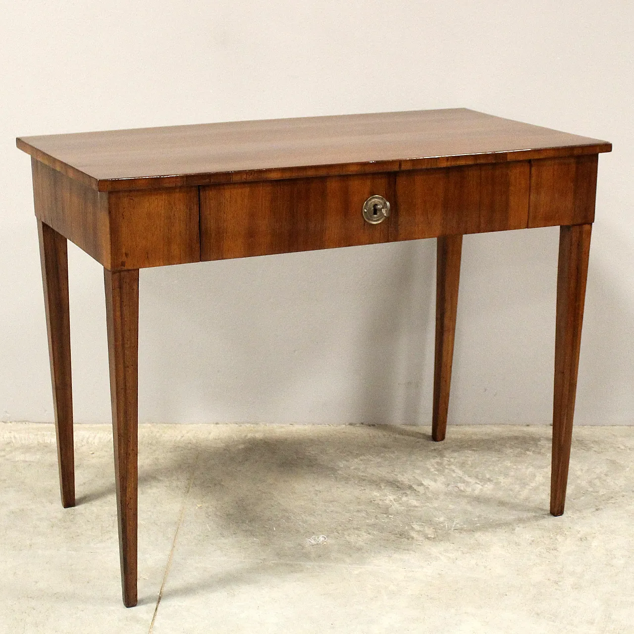 Direttorio console writing table in 19th century Italian walnut 2