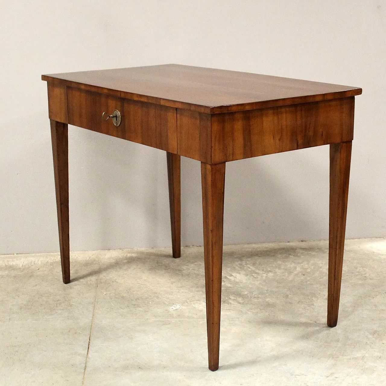 Direttorio console writing table in 19th century Italian walnut 3