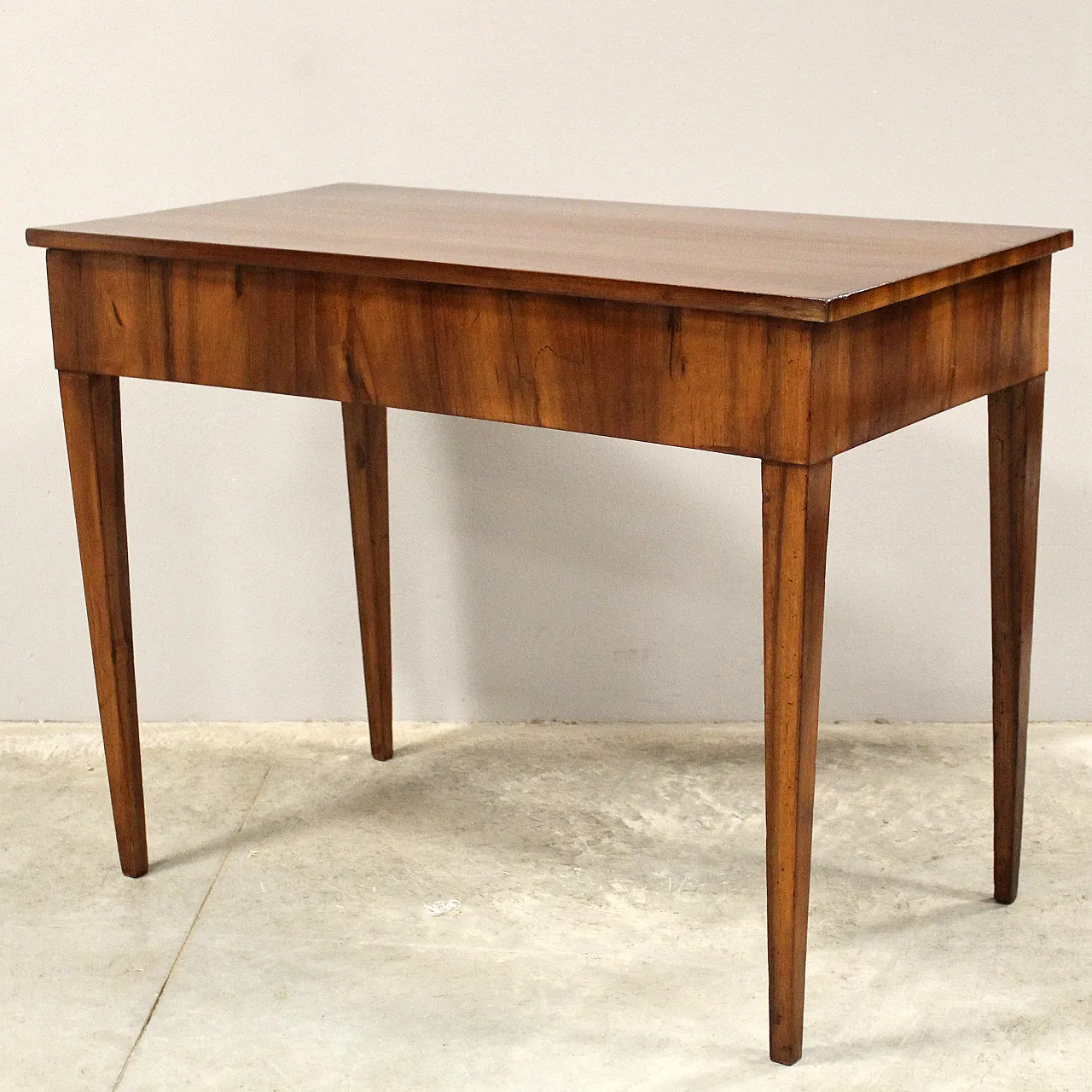 Direttorio console writing table in 19th century Italian walnut 12