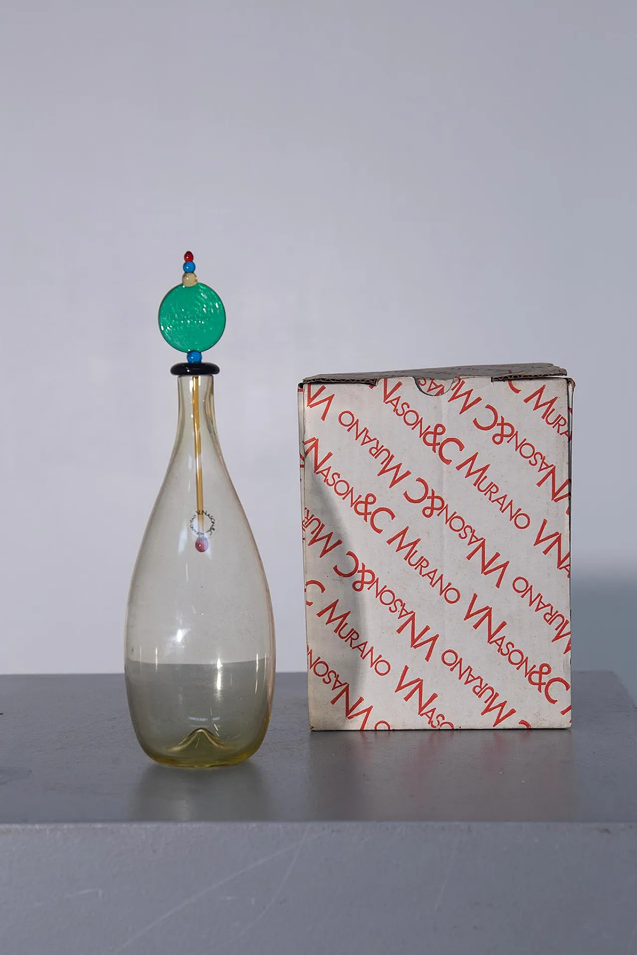 Artistic bottle in Murano glass by Carlo Nason, late 20th century 4