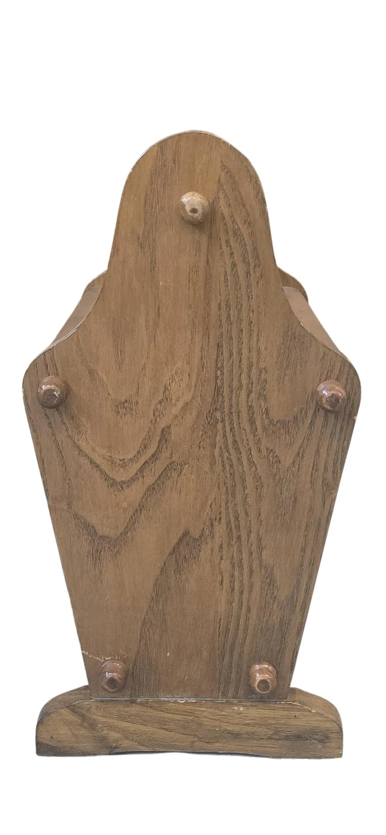 Solid wood magazine rack for living rooms, 1980s 3