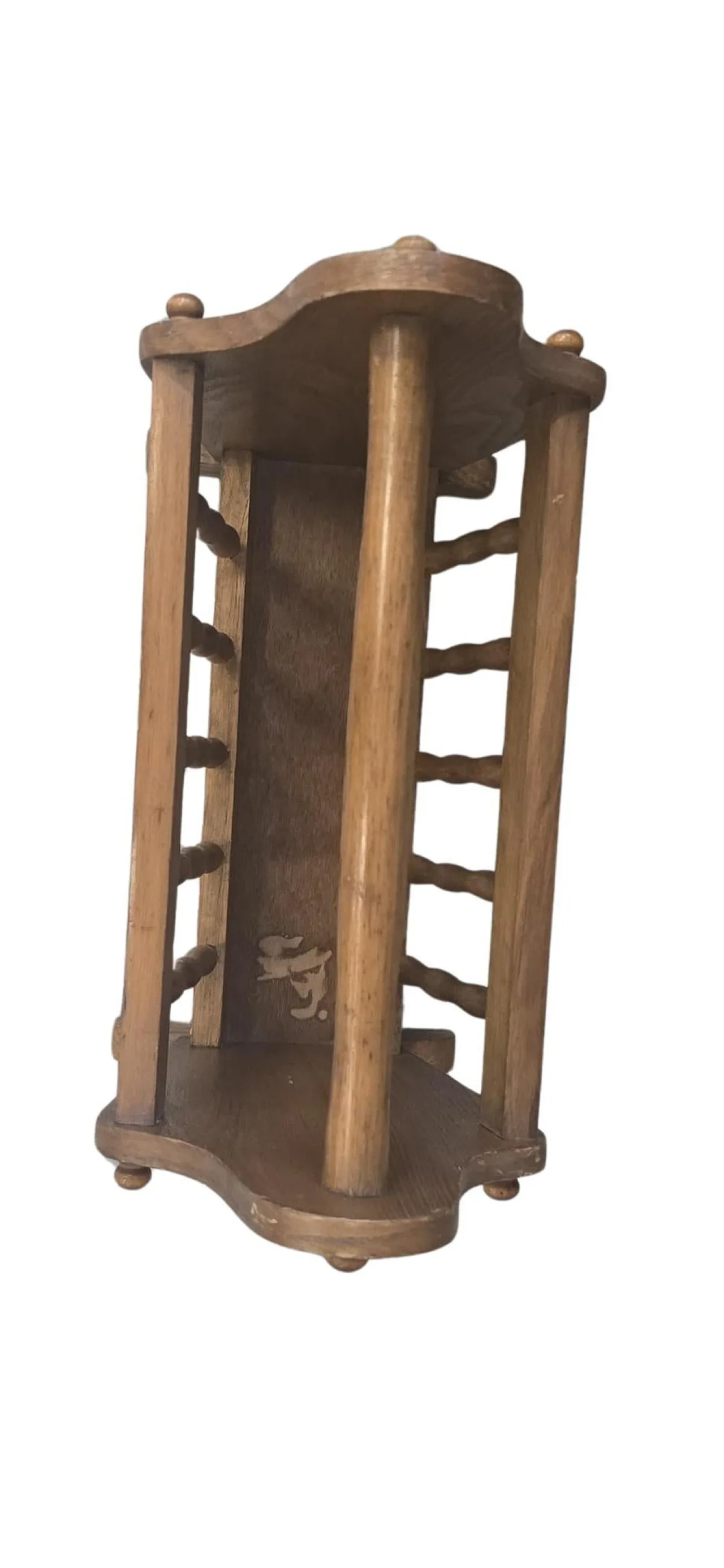 Solid wood magazine rack for living rooms, 1980s 8