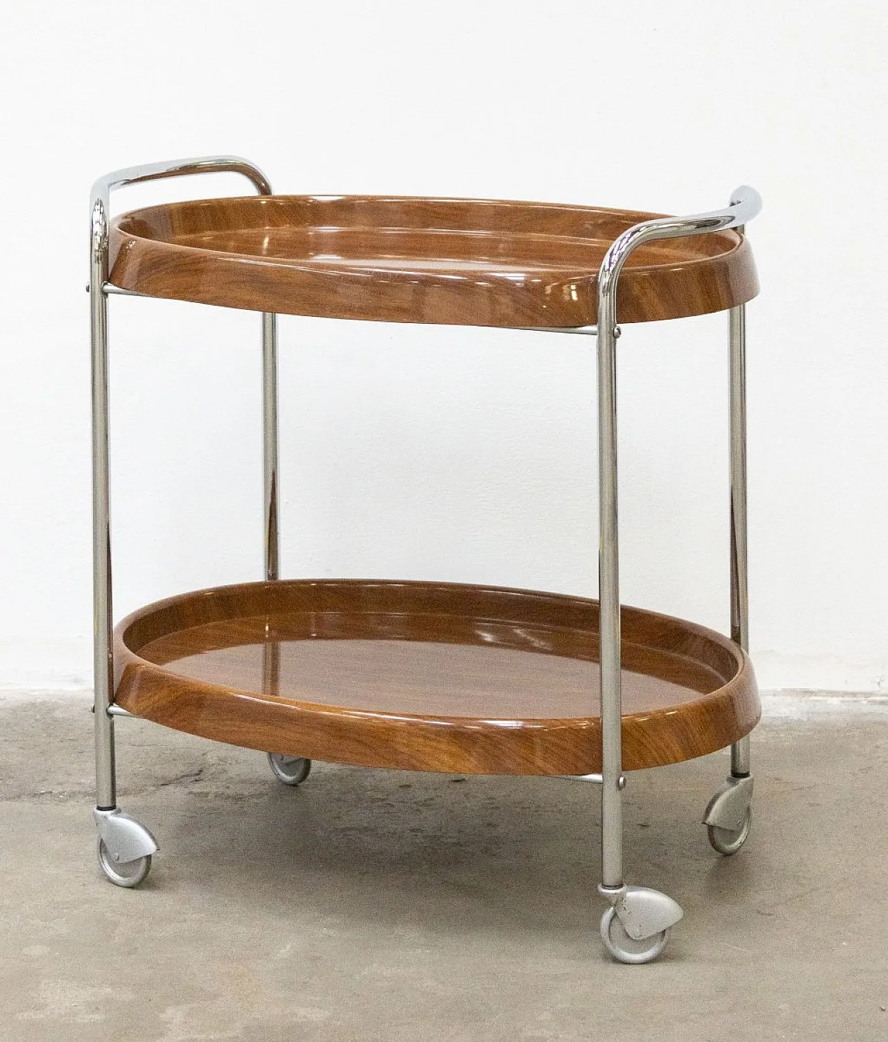 Space Age cart in chromed steel and plastic, 1970s 11