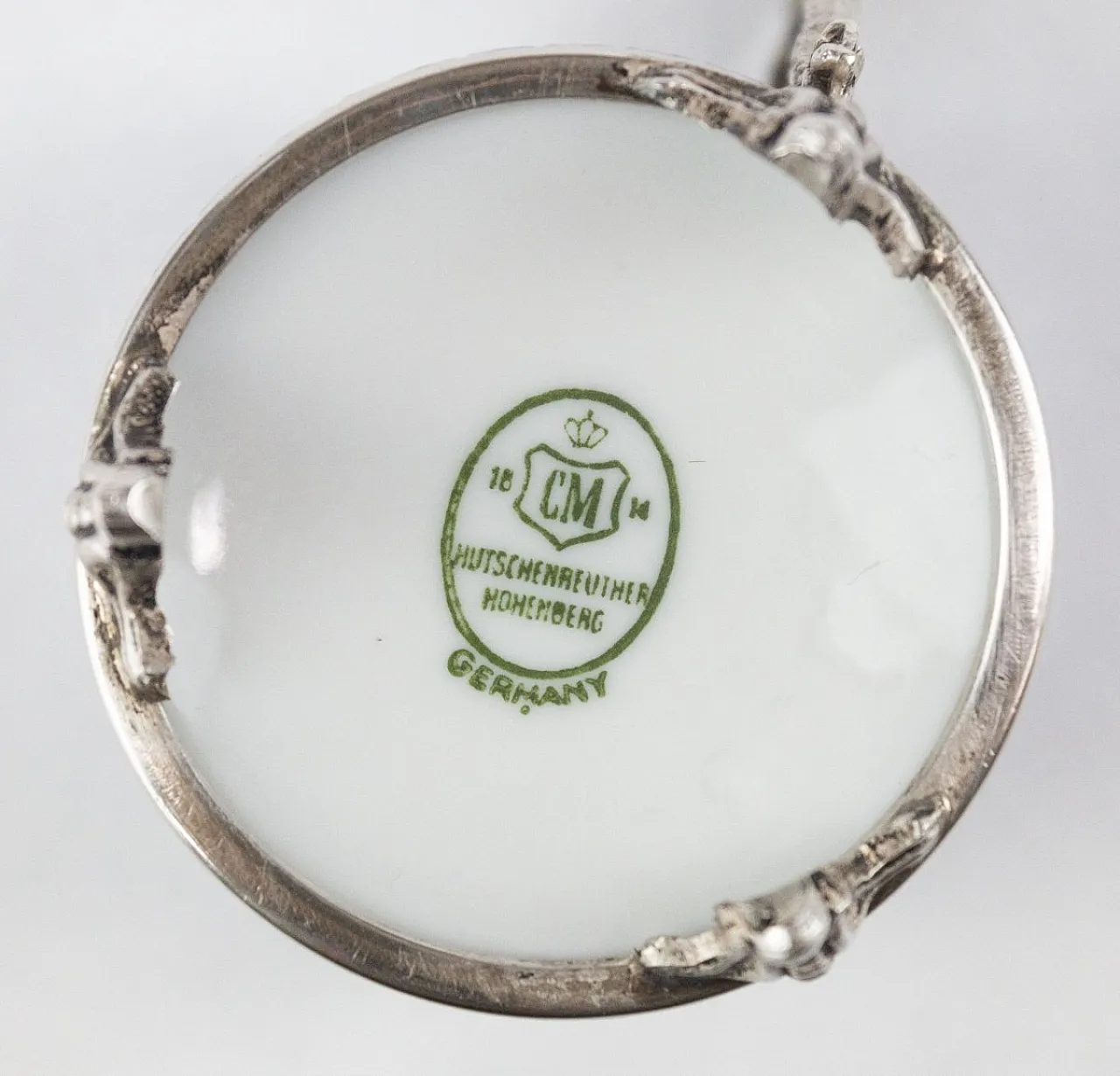 6 Bicchierini in argento e porcellana, primo '900 9