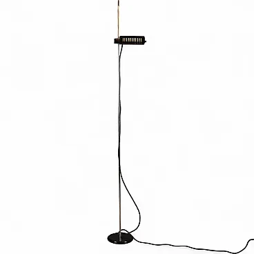 Lacquered and chrome metal floor lamp, 20th century