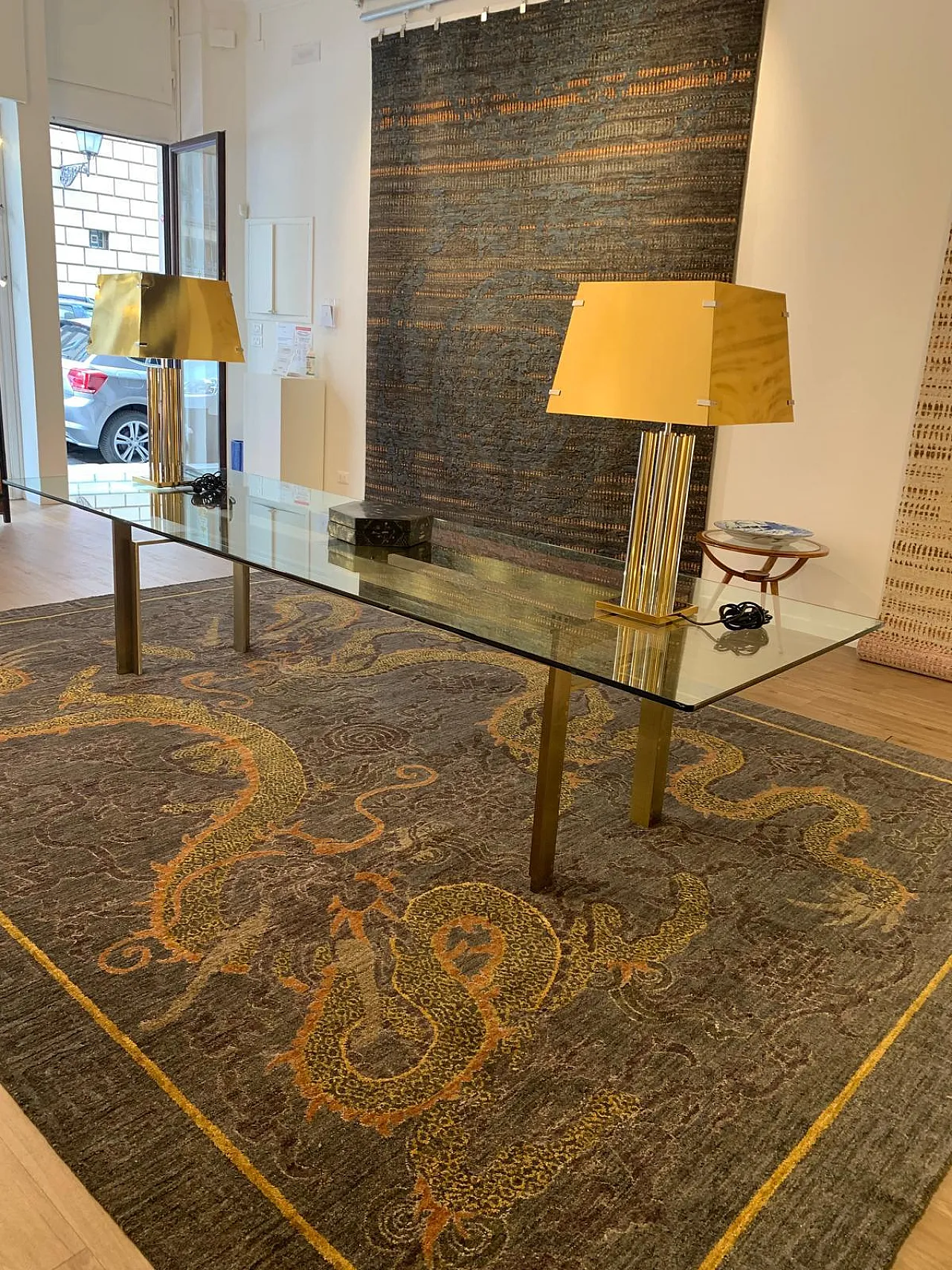 Pair of brass and chromed brass table lamps, Italy, 1970s 5
