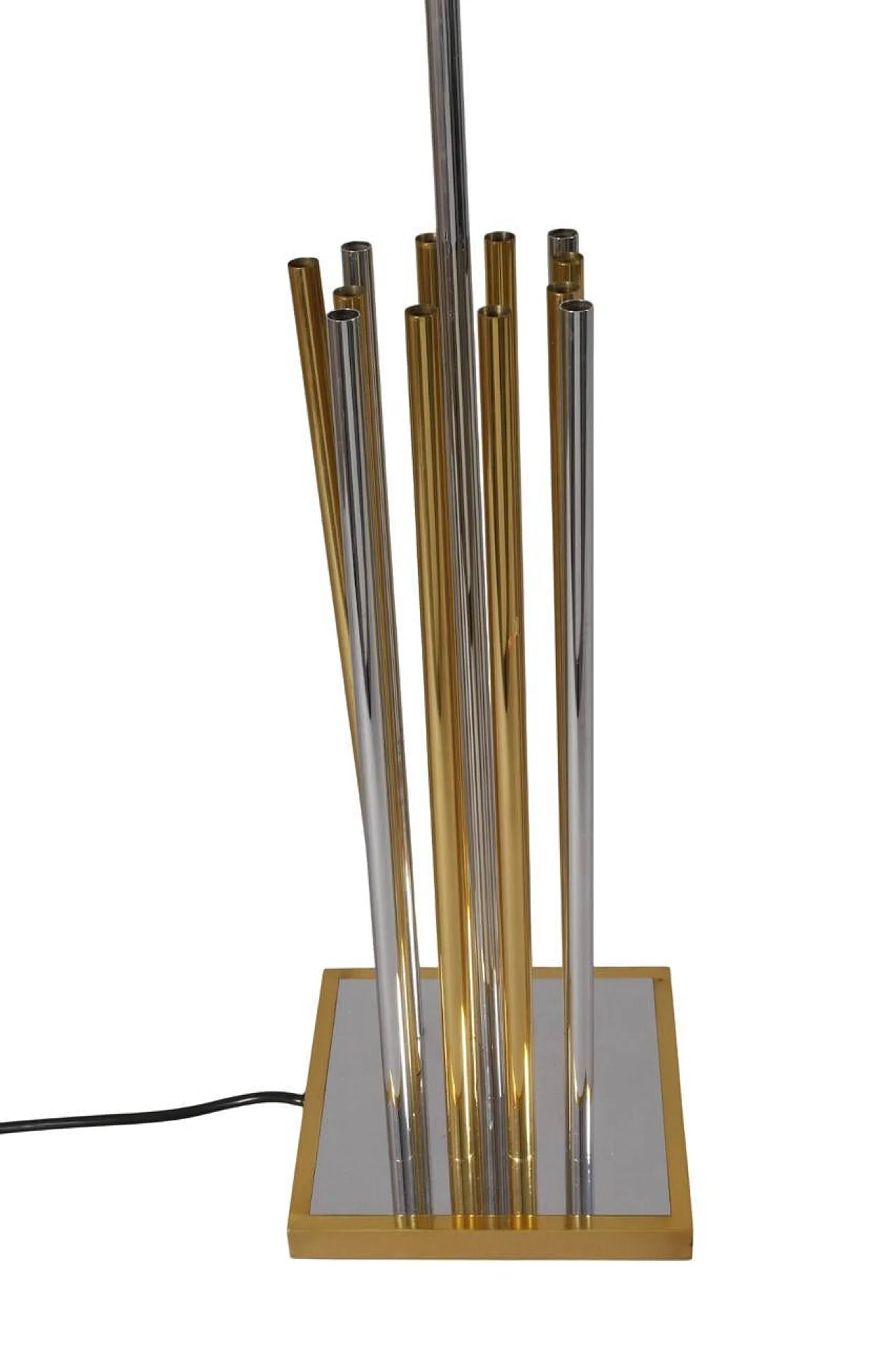 Pair of brass and chromed brass table lamps, Italy, 1970s 7