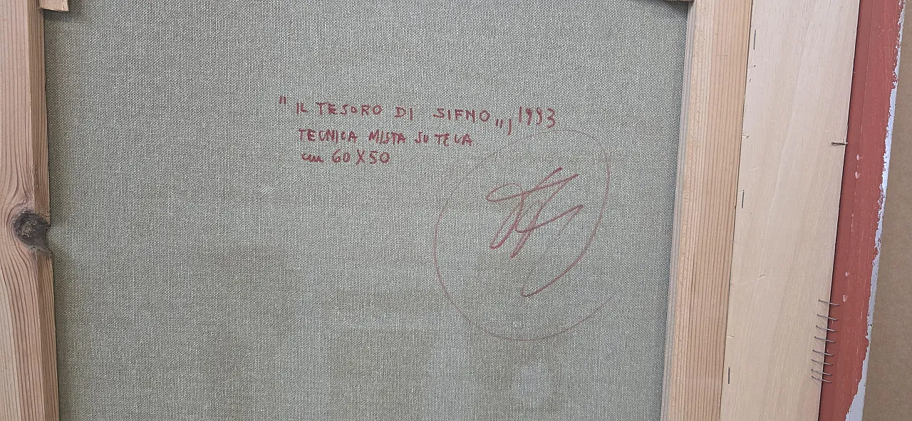 The Treasure of Siphnos, material painting with relief, 1990s 4