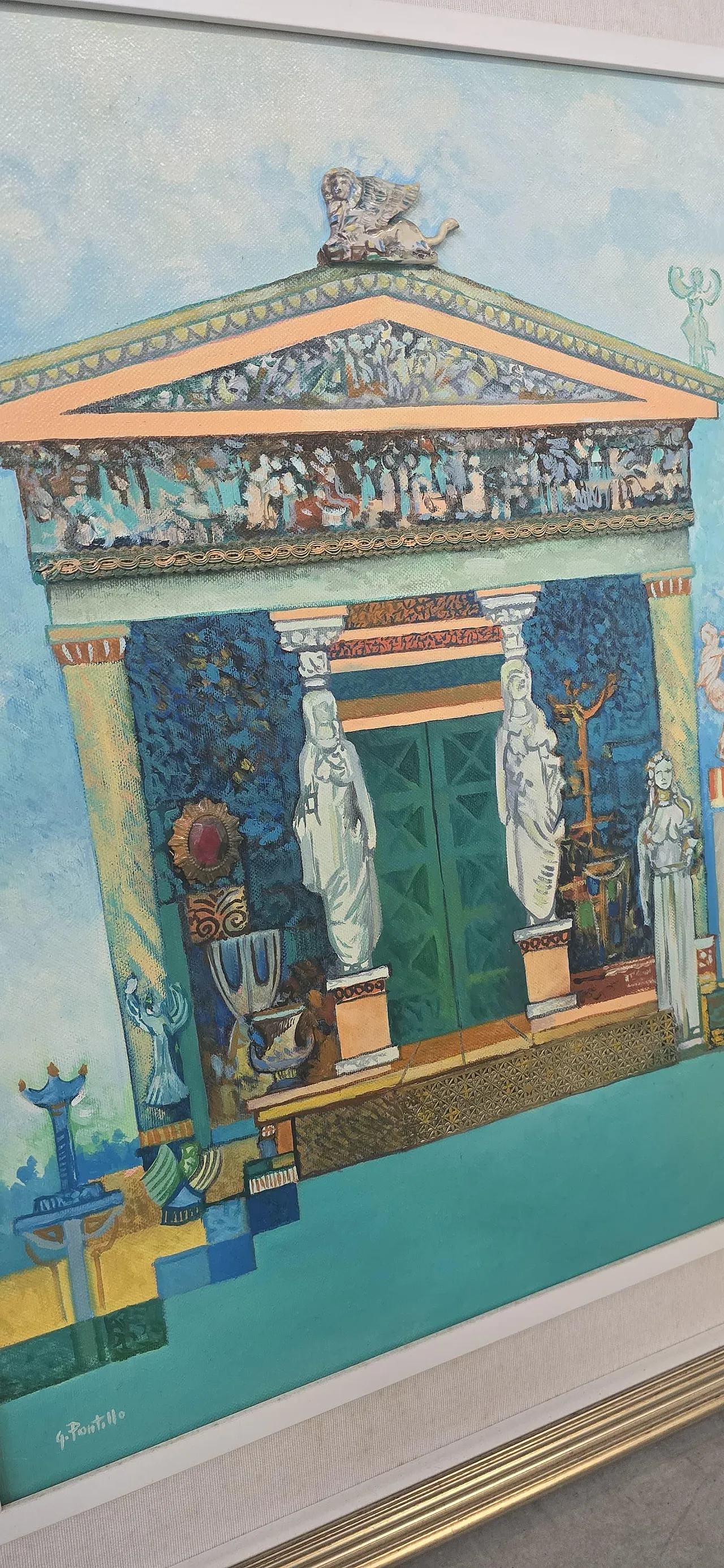 The Treasure of Siphnos, material painting with relief, 1990s 10