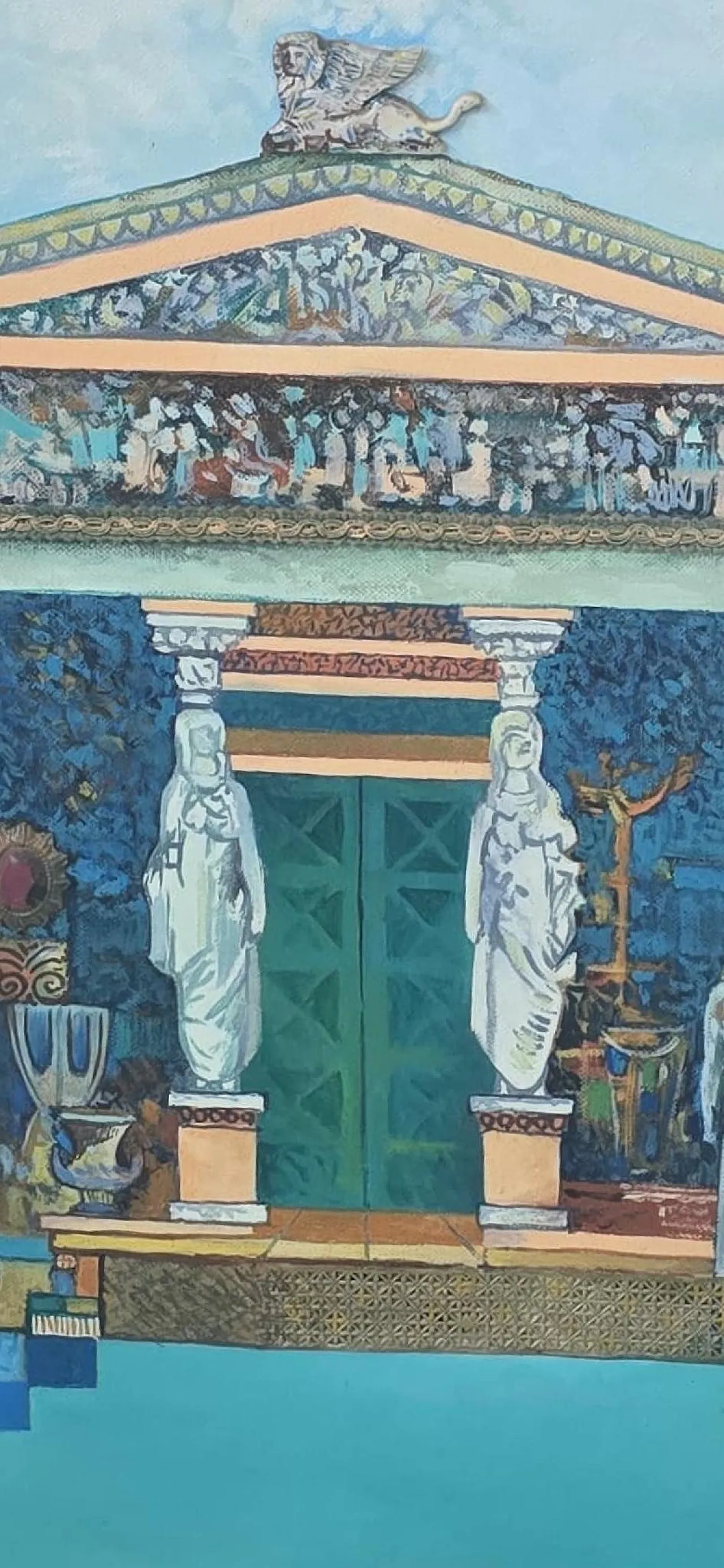 The Treasure of Siphnos, material painting with relief, 1990s 13