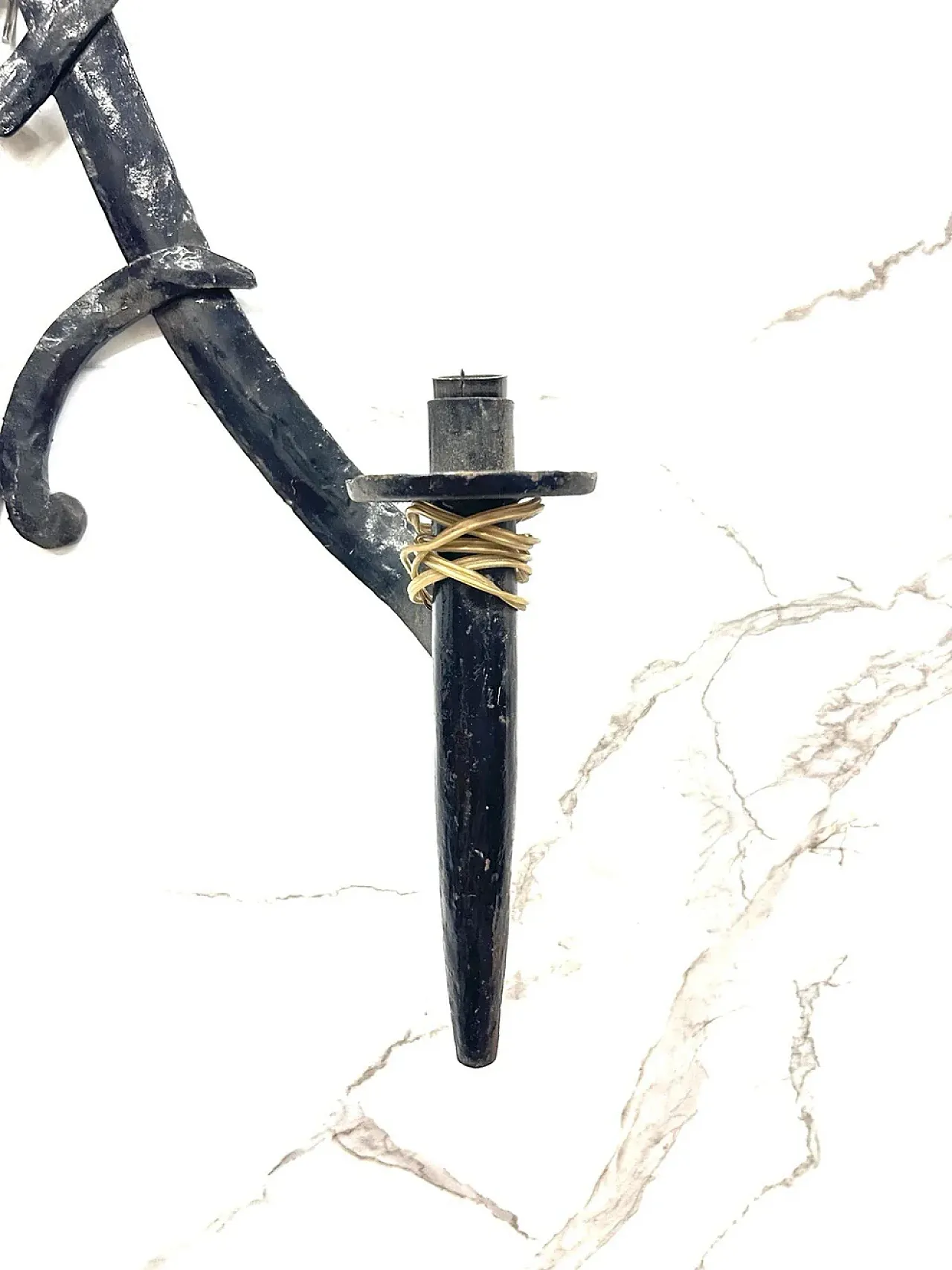 Medieval style wall lamp, late 19th century 5