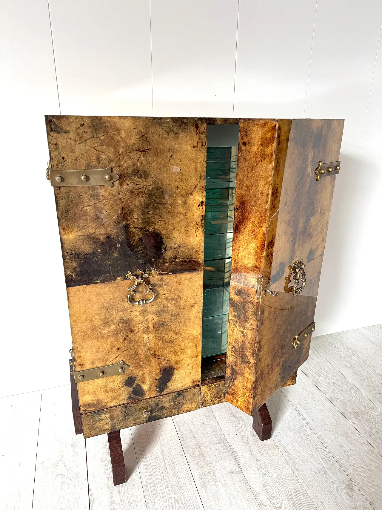 Parchment bar furniture by Aldo Tura, 1950s 11