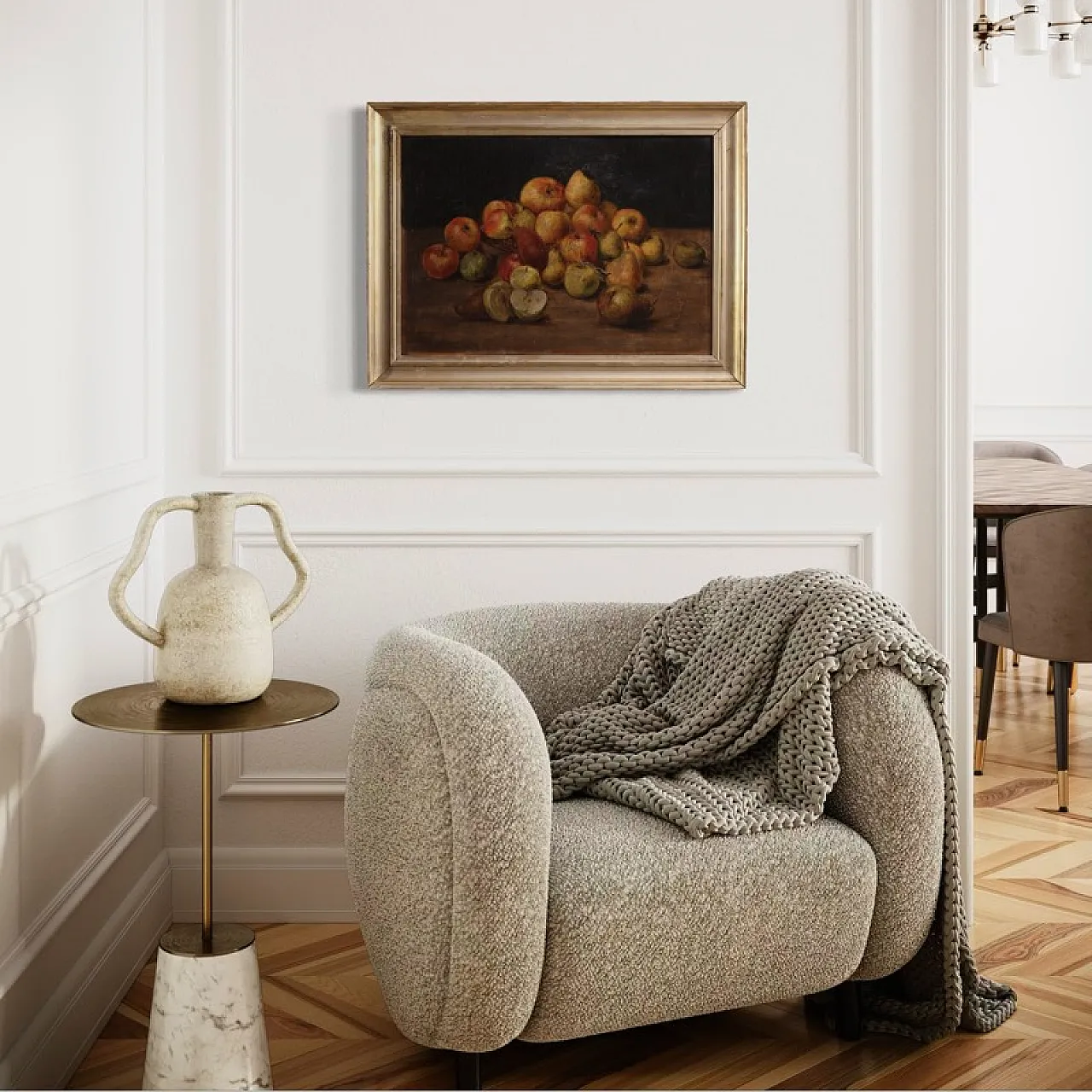 French painting, still life with fruit, 20th century 13