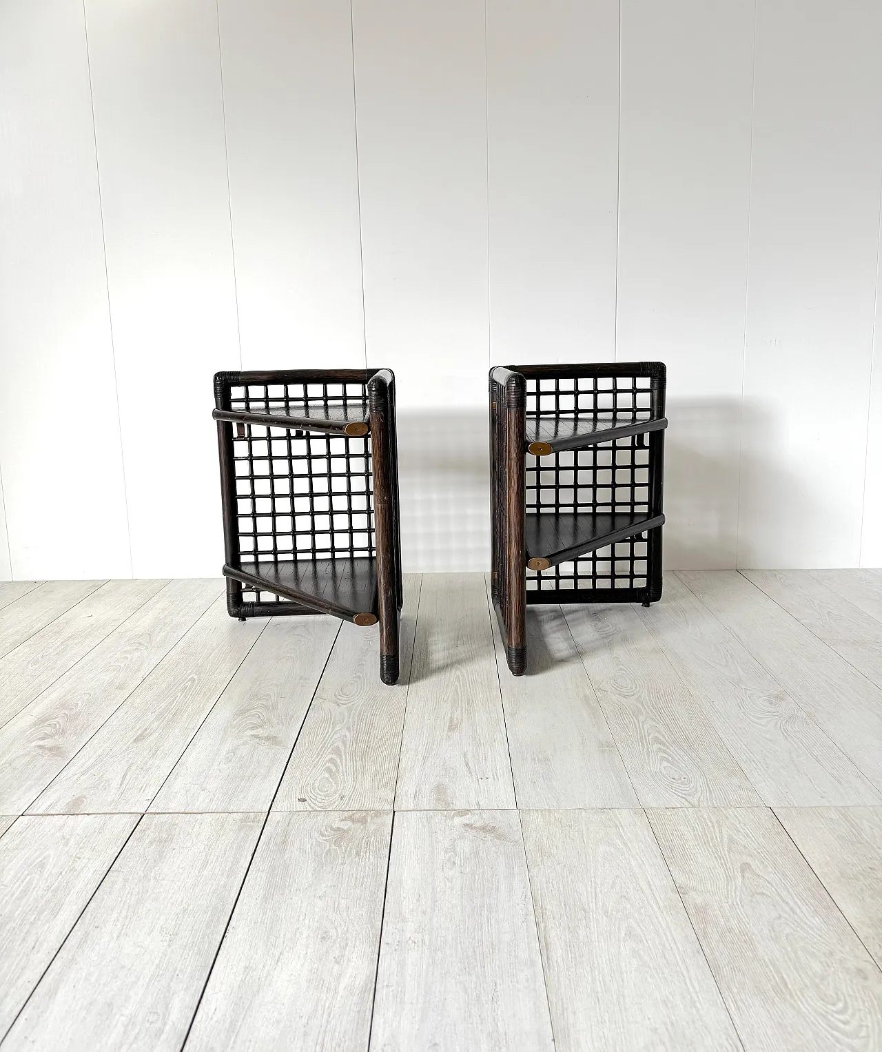 Pair of Basilian bedside tables by Afra & Tobia Scarpa for B&Bs, 1970s 2